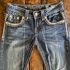 Miss Me jeans size 26 Cuffed Skinny.  Item# JS5885CK